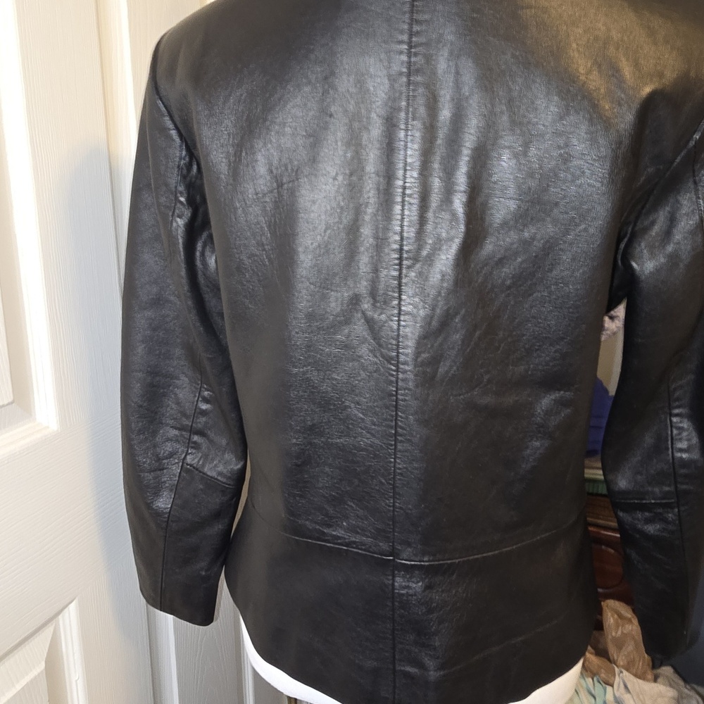 Classic Black Leather Jacket - Picture 2 of 11